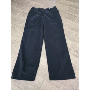 St John Sport Women Navy Blue Straight Leg‎ Pants Classic Career Work Size 8 VTG